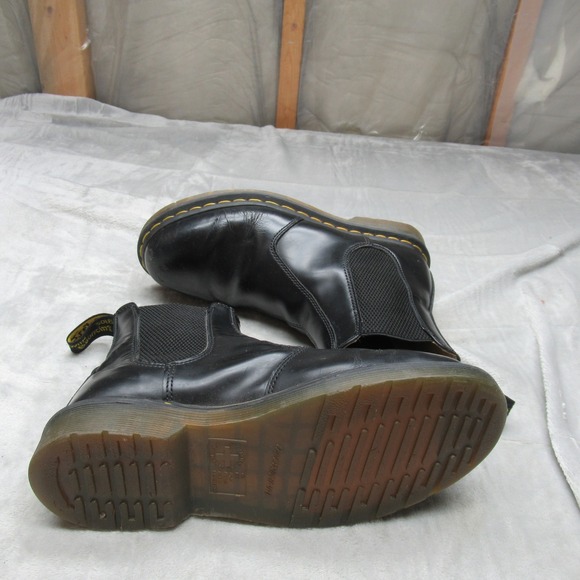 Dr Martens Unisex Boots W8 7M Black 2976 Chelsea Leather Ankle Pull On Casual - Picture 9 of 16